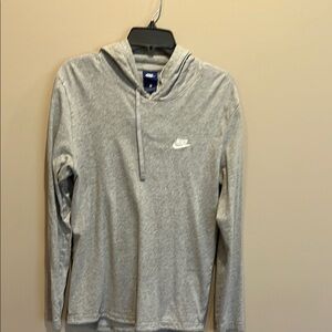Nike Men's Gray Hoodie Sweater